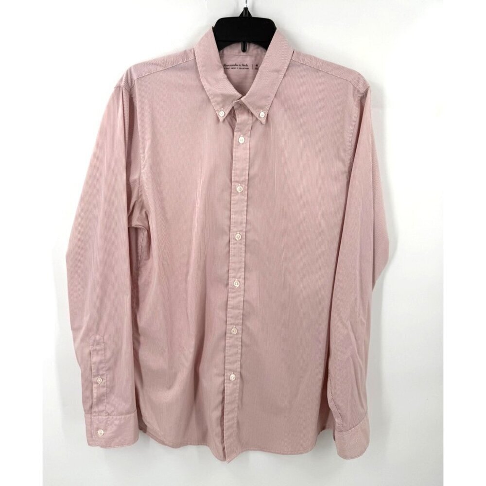 Abercrombie & Fitch Mens Dont Sweat It Collection Striped Button Down Medium